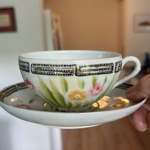 Vintage Japanese 2 Cup & 1 Saucer Paper Thin